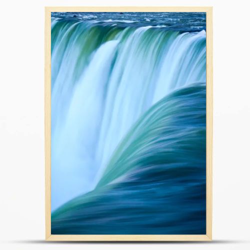 Close up of water rushing over Horseshoe Falls, Niagara Falls, O
