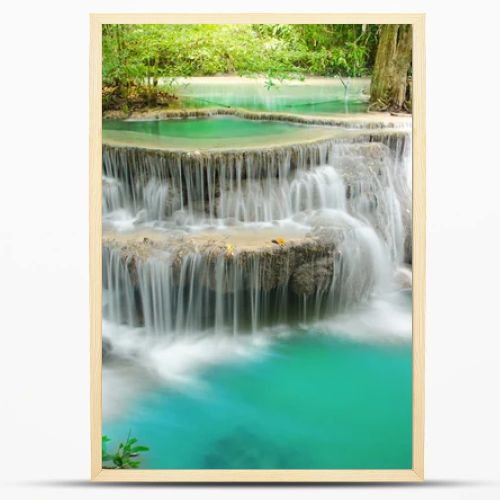 Deep forest Waterfall ,Huay Mae Khamin, Kanchanaburi ,Thailand