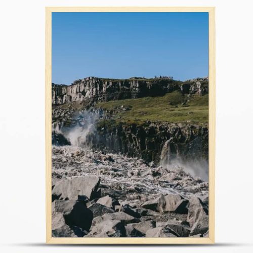 majestic scenery with Dettifoss waterfall in Iceland