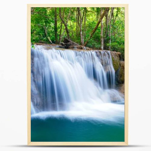 Deep forest Waterfall in Kanchanaburi, Thailand