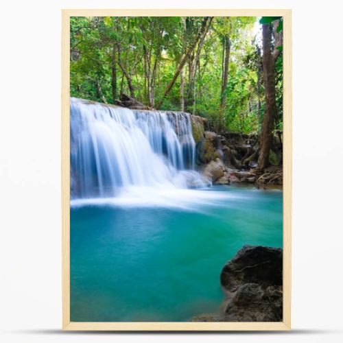 Deep forest Waterfall in Kanchanaburi, Thailand