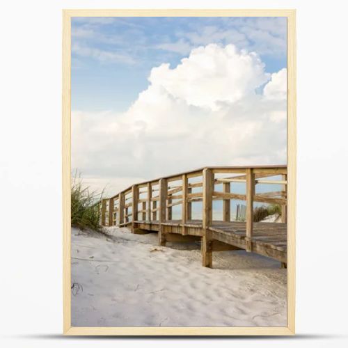 Boardwalk in the Beach Sand Dunes