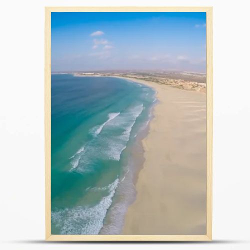  Aerial view on sand dunes in Chaves beach Praia de Chaves in Bo