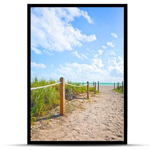 Miami Beach path to the ocean