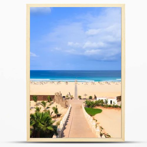 Beautiful view on beach and ocean, Boavista, Cape-Verde