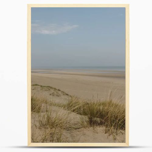 scenic shot of sandy seashore, Bray Dunes, France