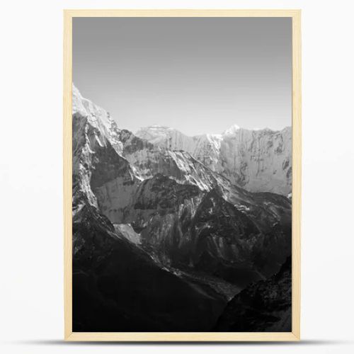 Himalaya Mountains Black and White