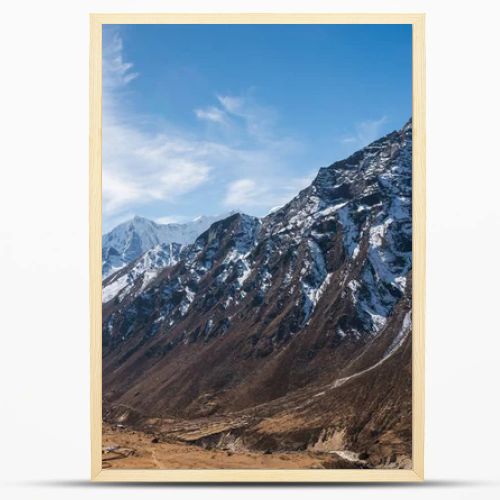 landscape with snowy mountains 