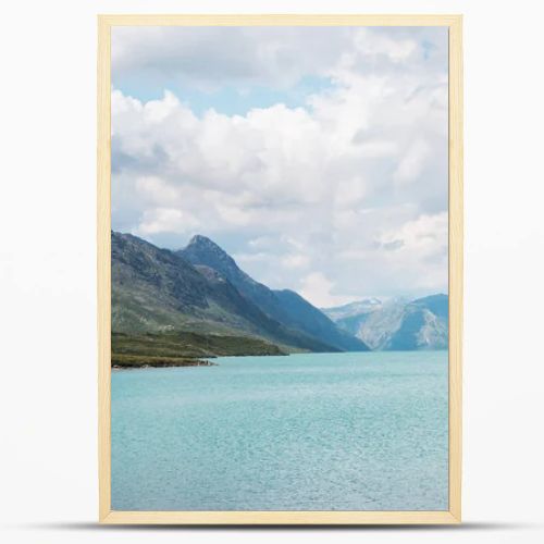 magnificent landscape with Gjende lake, Besseggen ridge, Jotunheimen National Park, Norway