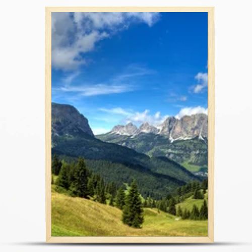 Dolomites mountains landscape, Alta Badia