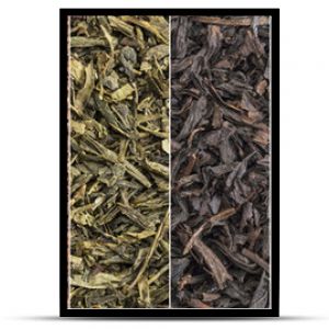 odmiana czarnego, zielonego, czerwonego i ziołowego sztandaru herbaty