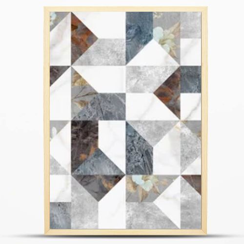 patchwork tiles pattern, geometric decor digital tile surface