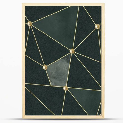 3d modern abstract wallpaper . Golden lineswith gary and golden shapes gold sphere and dark background .