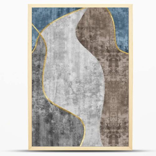 Abstract art painting. Geometric background, modern retro. Golden contemporary art. Print, Wallpaper, Poster, Card, Rug, Hanging, Printing