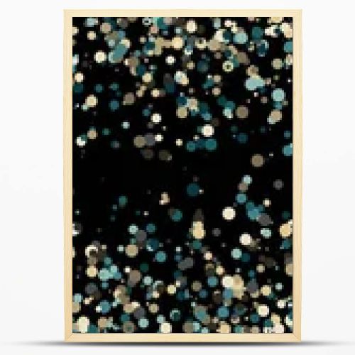 abstract art colorful distributed dots on black background 