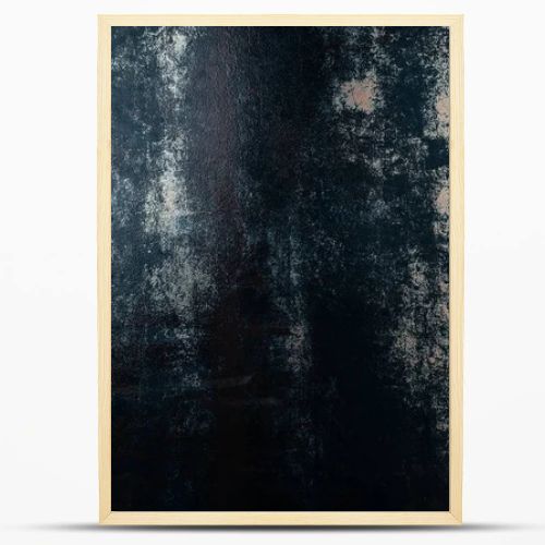 top view of grungy blue metal template for background