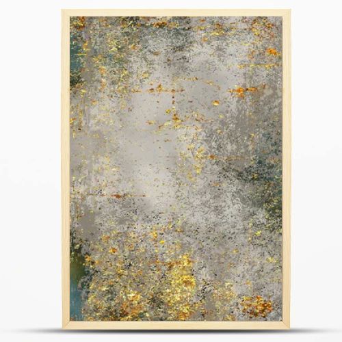 3d abstract render wallpaper. golden and light dots grunge background. carpet art design decor