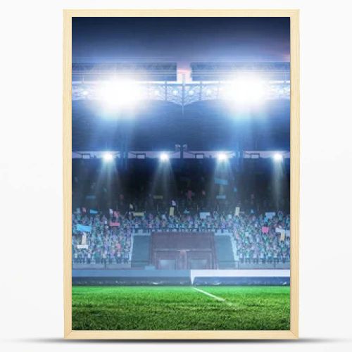 Full night football arena in lights