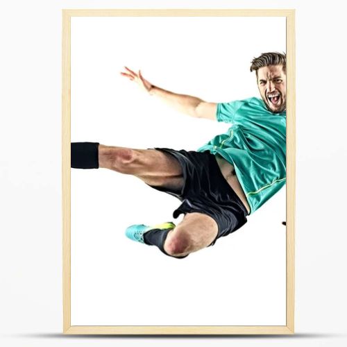 soccer player man isolated