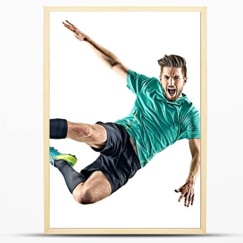 soccer player man isolated