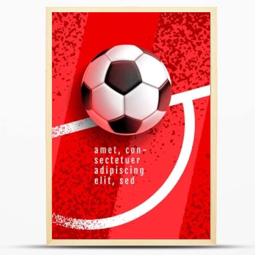 Soccer Template design , Football banner, Sport layout design, Red Theme, vector illustration