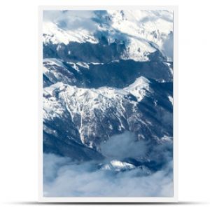 Widok z górskiego szczytu Alpy Francja