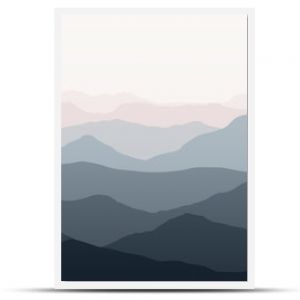 Beautiful mountains landscape. Nature background. Vector illustration for backdrops, banners, prints, posters, murals and wallpaper design.