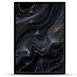 Smooth night black marbled surface background or wallpaper or website or header, copy text space for words