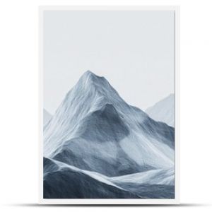 Geometric Elegance: Minimalist Abstract Mountains in Muted Tones