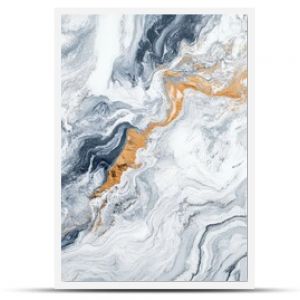 Abstract background with a swirling pattern of white, grey, and gold paint.