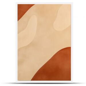 Abstract earth tone organic shapes interior design, background, art