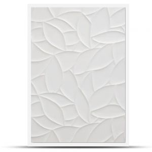 White geometric leaves 3d tiles texture Background banner panorama