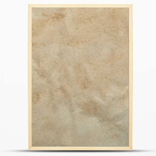 top view of crumpled vintage beige paper texture with copy space