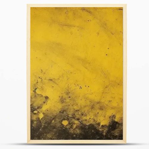 Vibrant Yellow Grunge Wall Texture: Distressed Background with Bold Character
