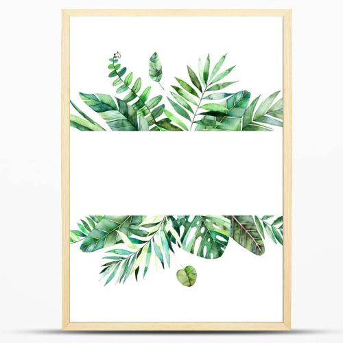 Colorful watercolor frame border 