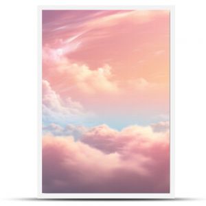 Różowe odcienie chmury nieba Światłość słońca Anielskie przestrzenie Tło do banerów