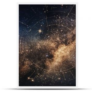 Astrological photography  zodiac signs aligned in celestial harmony amongst the stars