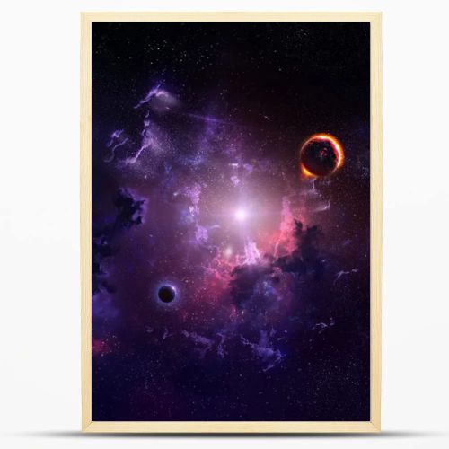 Starfield stardust and nebula space art galaxy creative background