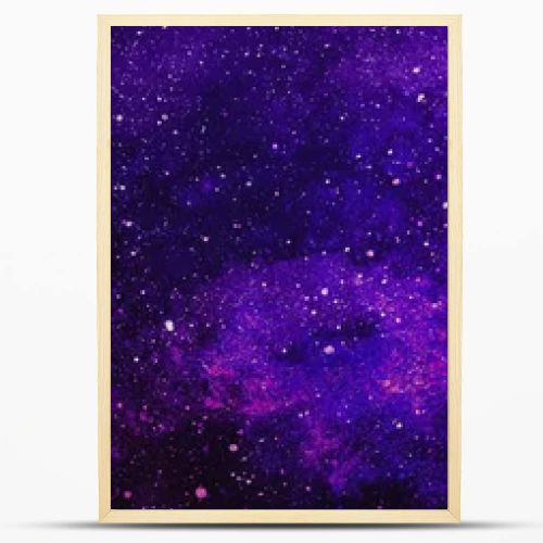 Cosmic illustration. Beautiful colorful space background. Watercolor