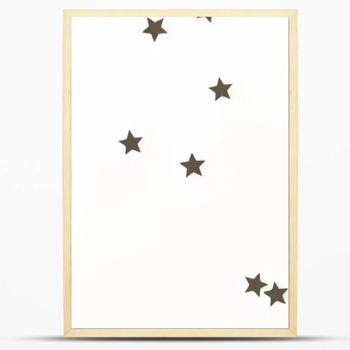 christmas golden confetti stars isolated on white background