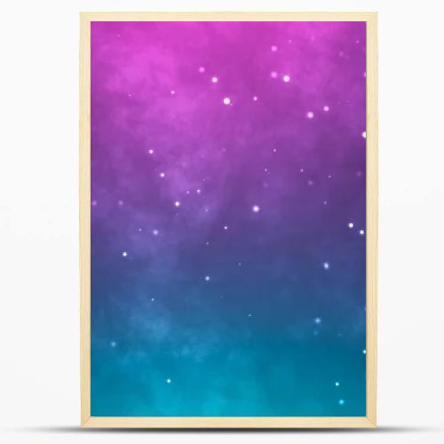 Neon particles background. Blue pink abstract glowing space