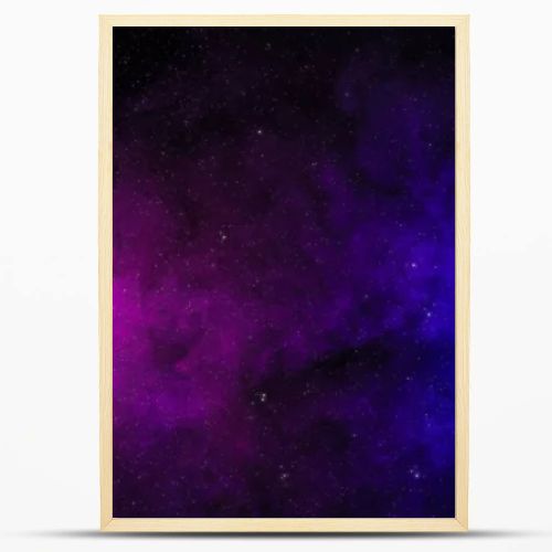 abstract pink and purple smoke on black background as space with stars 