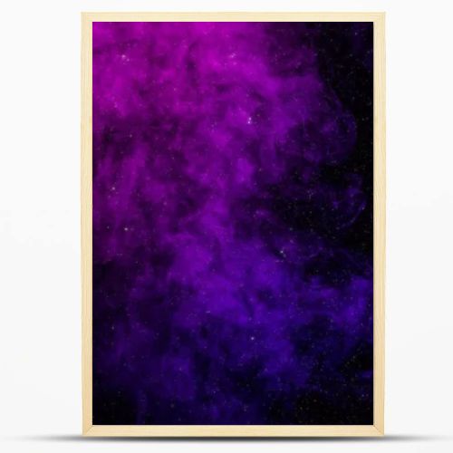 black background with purple, pink smoke and stars 