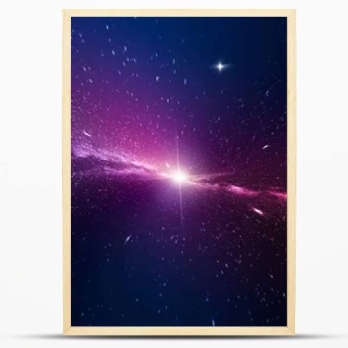 Big starburst and nebula lights in deep space. Science fiction fantasy space scene. Cosmos - Universe background image