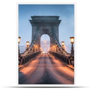 Panorama Kettenbrücke w Budapeszcie Ungarn