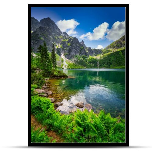 Amazing landscape of the Eye of the Sea Lake in Tatra Mountains, Poland