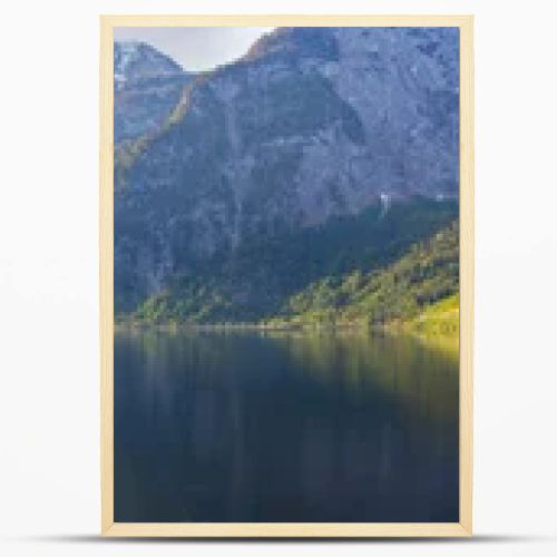 Scenic panoramic view of Hallstatt mountain