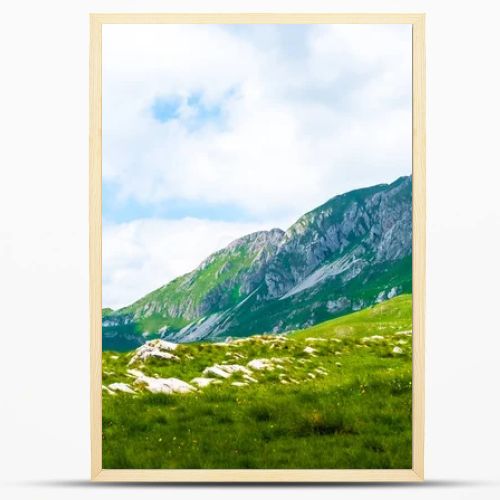 landscape of mountains and valley in Durmitor massif, Montenegro