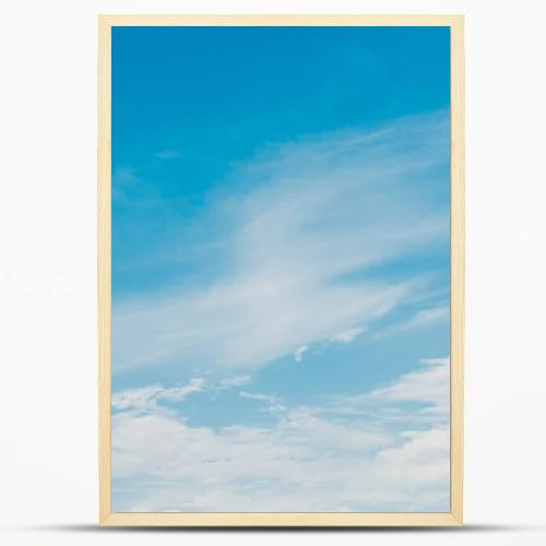 white clouds on blue sky with copy space