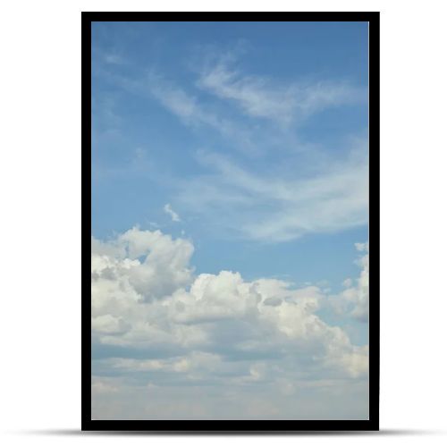 Blue sky with white clouds and copy space